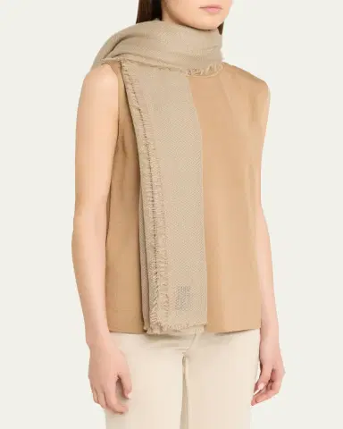 Alonpi Oversized Cashmere and Silk Blend Scarf | Thumbnail 3 Alonpi Oversized Cashmere and Silk Blend Scarf | Thumbnail 3