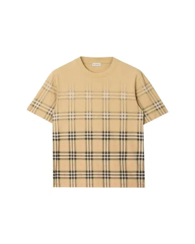 Men's Gradient Check Cotton T-Shirt
