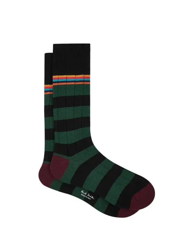 Men's Artist Stripe Colorblock Crew Socks