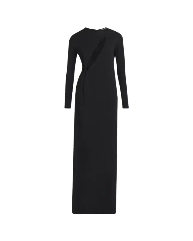TOM FORD Slash Cutout Long-Sleeve Crepe Jersey Maxi Dress