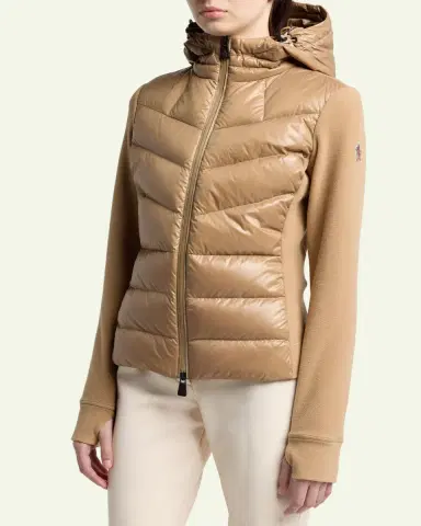 Moncler Grenoble Padded Down Zip-Up Hoodie Cardigan | Thumbnail 4