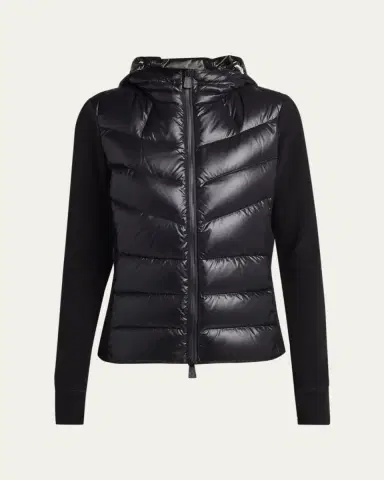 Moncler Grenoble Padded Down Zip-Up Hoodie Cardigan | Thumbnail 6