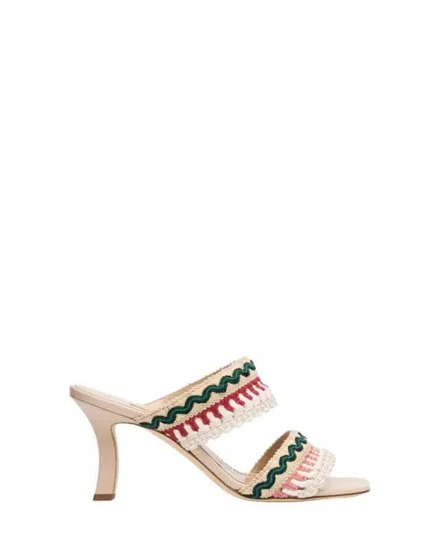 90mm Mabecomu Embroidered Mule Sandals