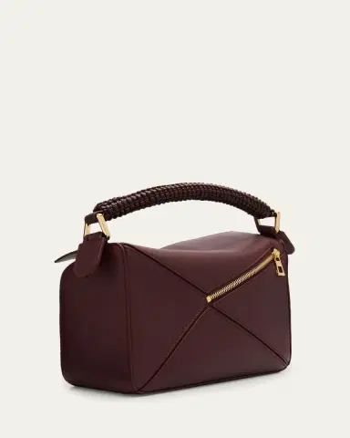 Loewe Puzzle Small Woven Top-Handle Bag in Leather | Thumbnail 3 Loewe Puzzle Small Woven Top-Handle Bag in Leather | Thumbnail 3