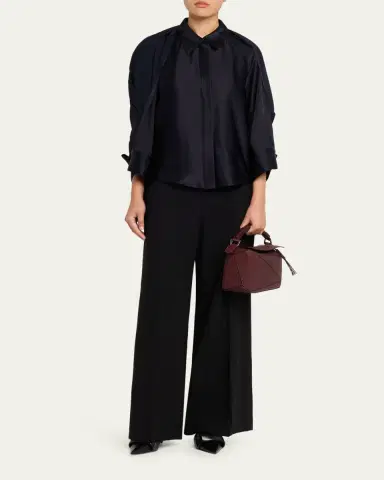 Loewe Puzzle Small Woven Top-Handle Bag in Leather | Thumbnail 5 Loewe Puzzle Small Woven Top-Handle Bag in Leather | Thumbnail 5