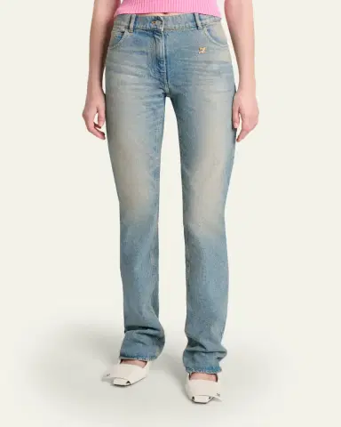 Courrèges Mid-Rise Slim-Leg Jeans | Thumbnail 4