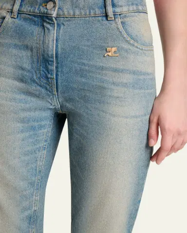 Courrèges Mid-Rise Slim-Leg Jeans | Thumbnail 5