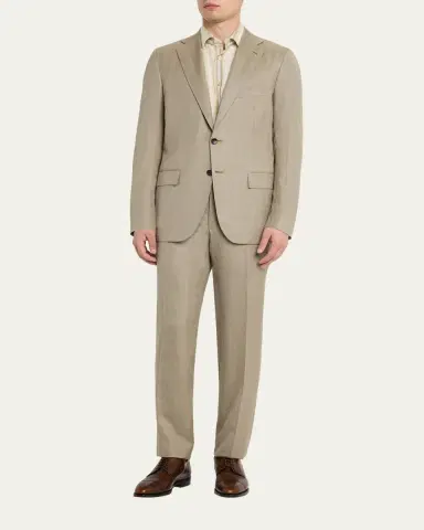 Kiton Men's Herringbone Two-Piece Suit | Thumbnail 2 Kiton Men's Herringbone Two-Piece Suit | Thumbnail 2