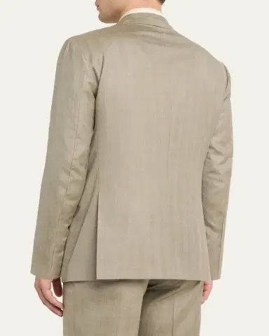 Kiton Men's Herringbone Two-Piece Suit | Thumbnail 5 Kiton Men's Herringbone Two-Piece Suit | Thumbnail 5