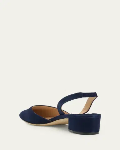 Manolo Blahnik Aspro Suede Slingback Ballerina Pumps | Thumbnail 2