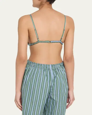Hommegirls Striped Shirting Triangle Bralette | Thumbnail 3 Hommegirls Striped Shirting Triangle Bralette | Thumbnail 3