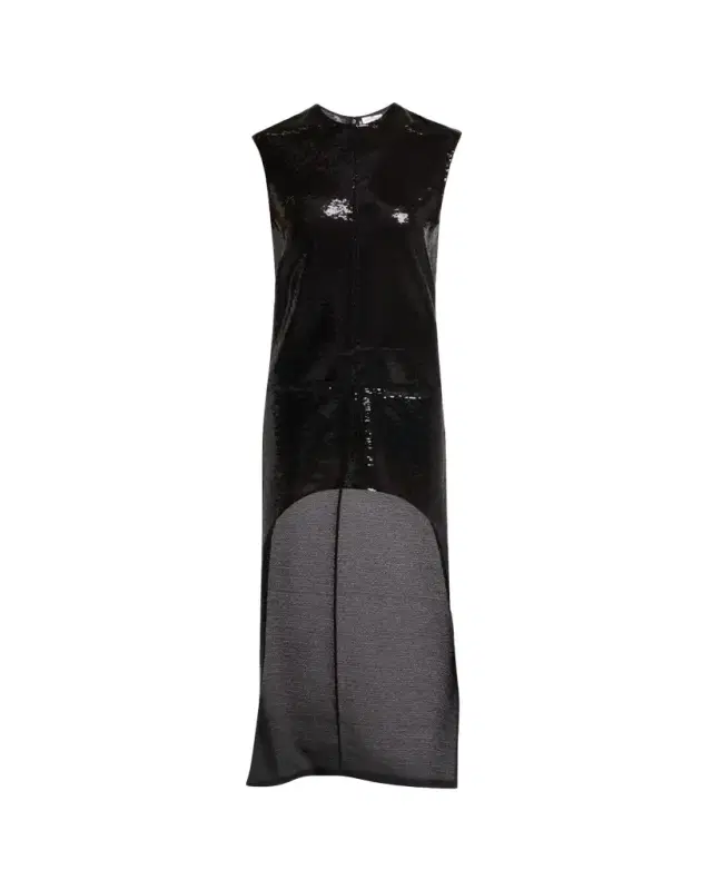 Courreges Sequined High-Low Dress