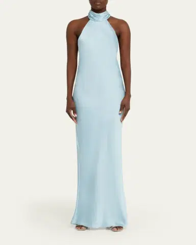 Ramy Brook Tatiana Low-Cut Halter Column Gown | Thumbnail 2 Ramy Brook Tatiana Low-Cut Halter Column Gown | Thumbnail 2