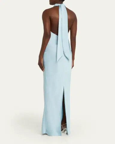 Ramy Brook Tatiana Low-Cut Halter Column Gown | Thumbnail 3 Ramy Brook Tatiana Low-Cut Halter Column Gown | Thumbnail 3