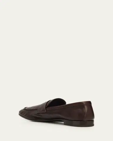 Prada Men's Goat Leather Penny Loafers | Thumbnail 4 Prada Men's Goat Leather Penny Loafers | Thumbnail 4