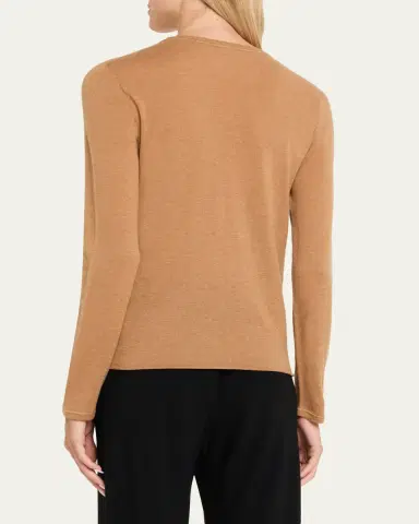 MAJESTIC FILATURES Machine Washable Cashmere Crewneck Pullover | Thumbnail 11