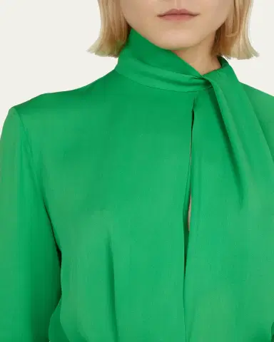 Tom Ford Washed Silk Georgette Belted Midi Dress | Thumbnail 5