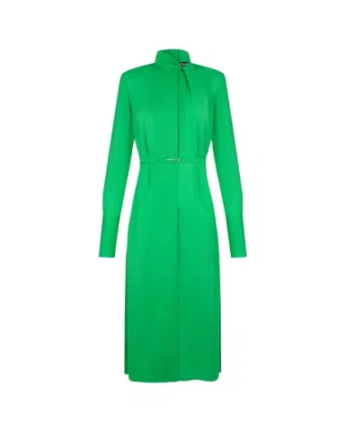 Tom Ford Washed Silk Georgette Belted Midi Dress | Thumbnail 1