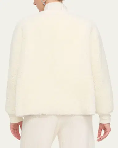 Lafayette 148 New York Button-Down Reversible Shearling Jacket | Thumbnail 3 Lafayette 148 New York Button-Down Reversible Shearling Jacket | Thumbnail 3