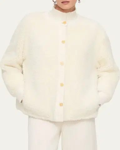 Lafayette 148 New York Button-Down Reversible Shearling Jacket | Thumbnail 4 Lafayette 148 New York Button-Down Reversible Shearling Jacket | Thumbnail 4