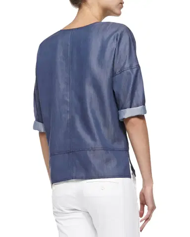 Lafayette 148 New York Button-Down Reversible Shearling Jacket | Thumbnail 6 Lafayette 148 New York Button-Down Reversible Shearling Jacket | Thumbnail 6