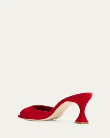 Manolo Blahnik 70mm Jadaron Suede Pedestal Mules | Thumbnail 2 Manolo Blahnik 70mm Jadaron Suede Pedestal Mules | Thumbnail 2