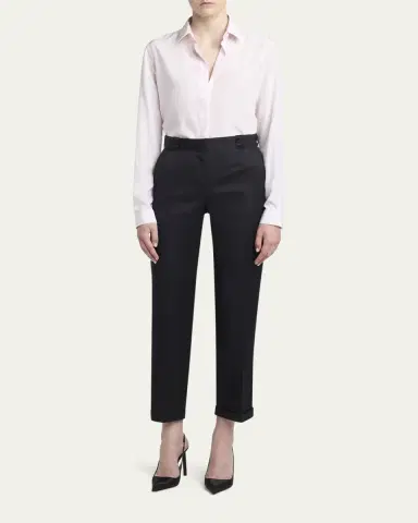 Tom Ford Silk Crepe De Chine Button-Down Blouse | Thumbnail 2 Tom Ford Silk Crepe De Chine Button-Down Blouse | Thumbnail 2