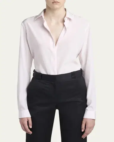 Tom Ford Silk Crepe De Chine Button-Down Blouse | Thumbnail 4 Tom Ford Silk Crepe De Chine Button-Down Blouse | Thumbnail 4