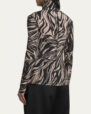 Proenza Schouler White Label Audrey Printed Jersey Turtleneck | Thumbnail 3