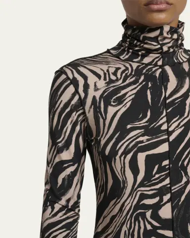 Proenza Schouler White Label Audrey Printed Jersey Turtleneck | Thumbnail 5