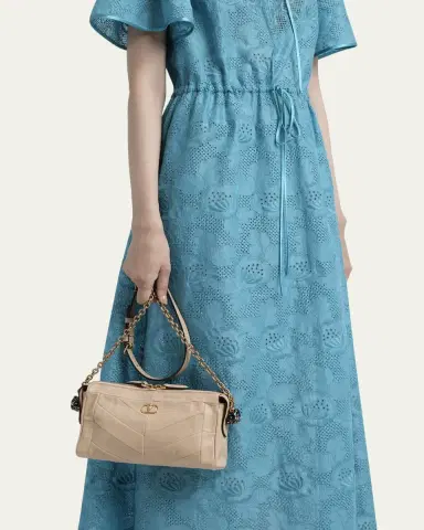 Valentino Garavani Small Chevron Patchwork Leather Shoulder Bag | Thumbnail 2