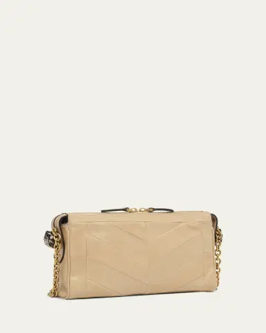 Valentino Garavani Small Chevron Patchwork Leather Shoulder Bag | Thumbnail 3