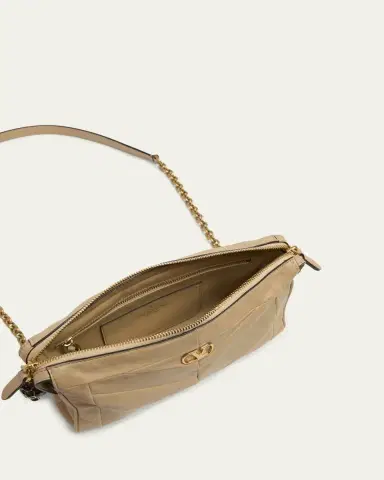 Valentino Garavani Small Chevron Patchwork Leather Shoulder Bag | Thumbnail 4