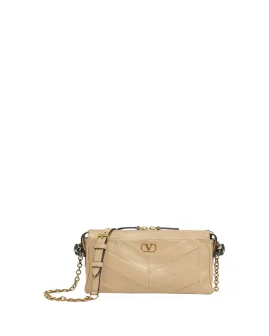 Valentino Garavani Small Chevron Patchwork Leather Shoulder Bag | Thumbnail 1