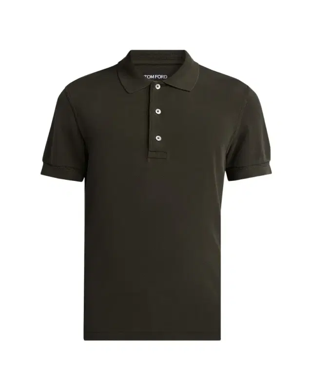 TOM FORD Men's Lyocell Pique Polo Shirt