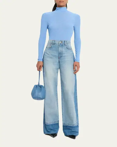 Veronica Beard Wyeth Ribbed Turtleneck Top | Thumbnail 2