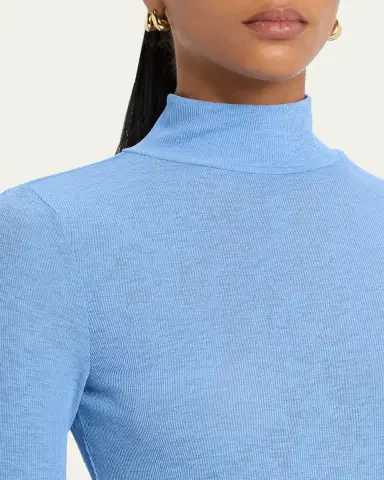 Veronica Beard Wyeth Ribbed Turtleneck Top | Thumbnail 5