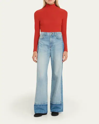 Veronica Beard Wyeth Ribbed Turtleneck Top | Thumbnail 6