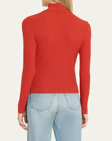 Veronica Beard Wyeth Ribbed Turtleneck Top | Thumbnail 7