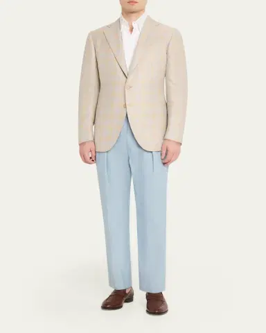 Cesare Attolini Men's Plaid Cashmere-Blend Sport Jacket | Thumbnail 2 Cesare Attolini Men's Plaid Cashmere-Blend Sport Jacket | Thumbnail 2