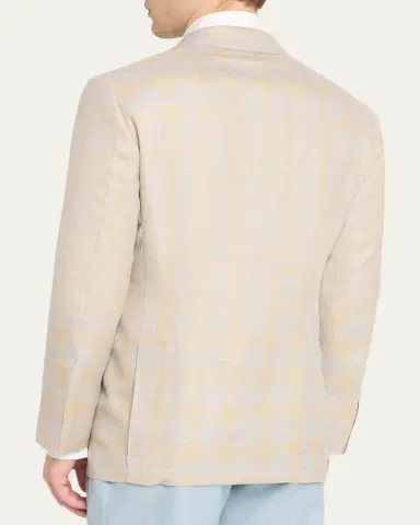 Cesare Attolini Men's Plaid Cashmere-Blend Sport Jacket | Thumbnail 3 Cesare Attolini Men's Plaid Cashmere-Blend Sport Jacket | Thumbnail 3