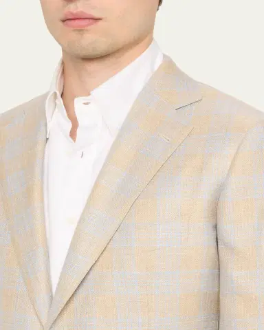 Cesare Attolini Men's Plaid Cashmere-Blend Sport Jacket | Thumbnail 5 Cesare Attolini Men's Plaid Cashmere-Blend Sport Jacket | Thumbnail 5