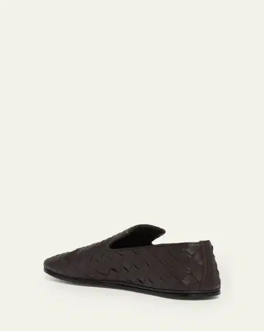 Bottega Veneta Men's Sunday Intrecciato Degrade Leather Slippers | Thumbnail 4