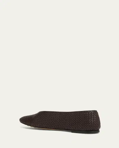 Bottega Veneta Micro Woven Nappa Leather Ballerina Flats | Thumbnail 4