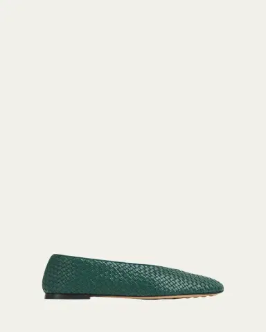 Bottega Veneta Micro Woven Nappa Leather Ballerina Flats | Thumbnail 6