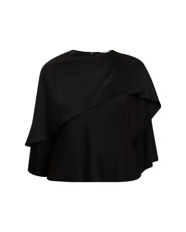 SIMKHAI Eliora Satin Cape Top