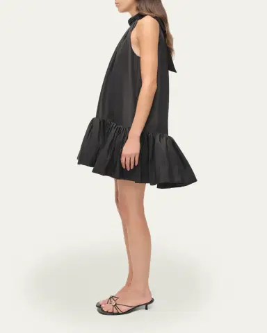 Simkhai Hope Taffeta Bow Tie Mini Dress | Thumbnail 4 Simkhai Hope Taffeta Bow Tie Mini Dress | Thumbnail 4