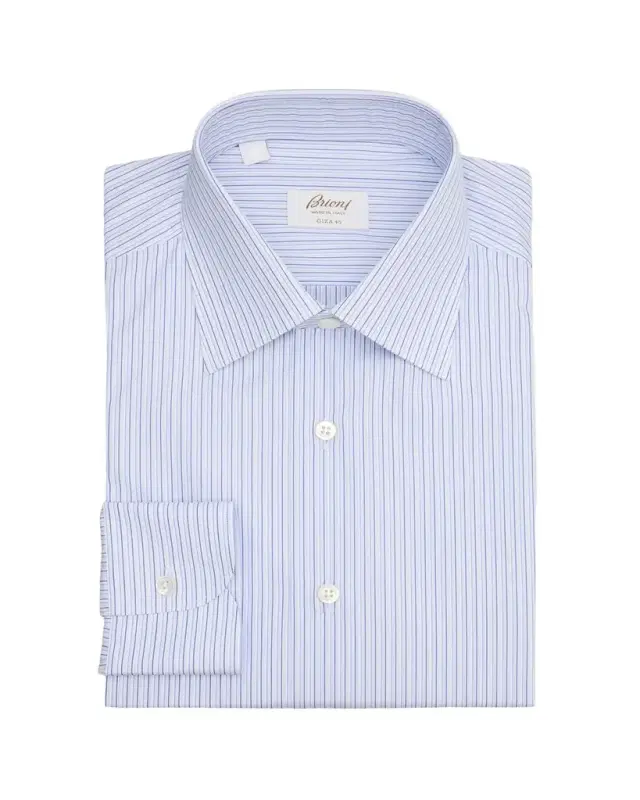 Men's Giza 45 Cotton Multi-Stripe Dress Shirt
