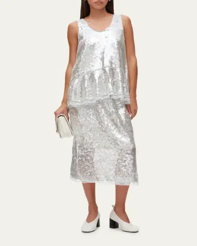3.1 Phillip Lim Sleeveless Sequined Tie-Front Blouse | Thumbnail 2