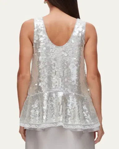 3.1 Phillip Lim Sleeveless Sequined Tie-Front Blouse | Thumbnail 3